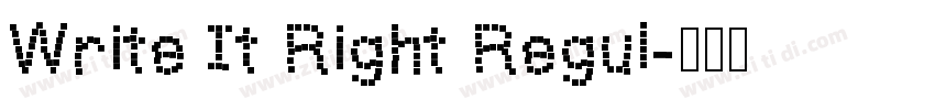 Write It Right Regul字体转换